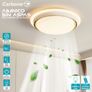 Abanico sin aspas Lampara LED dimeable 3000-6500K Control por voz Ventilador invisible 20"(52cm) 69w.