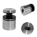 Boton para barandas vidrio ajustable regulable SUS304 ø 41*34mm de 10 a 16 mm. Acero inoxidable satinado. Regula en vertical y horizontal