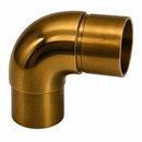 CODO Redondo 90°, Largo, Para 42,4X1,5 Mm, Bronce Pulido 304SS-PVD