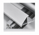 Perfil Remate Esquina Recto 45° Laminas De 5Mm Bambú WPC PVC 3M Long Silver