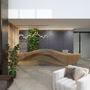 Panel Decorativo Mármol PVC  1.22 m x 2.80 m x 3 mm. Acabado: Grey marquina