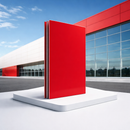 Lámina ACM 4 mm PVDF color Rojo B037 CARBONE