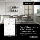 Panel Decorativo WPC Bambú 1.22 m x 2.80 m x 5 mm Piedra Terrazo Brillante