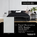 Panel Decorativo WPC Bambú 1.22 m x 2.80 m x 5 mm White Wood texturizada