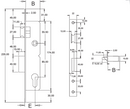 Cuerpo de Cerradura Europea de Back Set decorativo INOX
