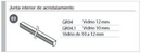 EMPAQUE JUNTA CUÑA INFERIOR PARA VIDRIO - EPDM Vidrio 10mm - Glass Rail