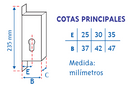 Cuerpo de Cerradura Europea de Back Set decorativo INOX