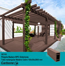 Pérgola WPC Exteriores 4 x 2" Acabado Cedro