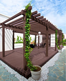 Pérgola WPC Exteriores 4 x 2" Acabado Cedro