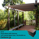Pérgola WPC Exteriores 4" Acabado Cedro