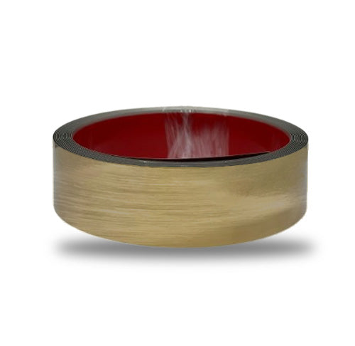 Cinta Autoadhesiva Decorativa De Acero Inoxidable Gold Brillante 4 cm x 5 m