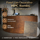 Panel decorativo WPC bambú color Acero Corten Bronce