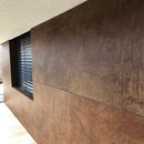 Detalle del panel WPC color Acero Corten Bronce