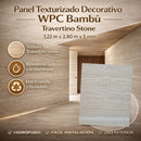 Panel decorativo WPC bambú color travertino