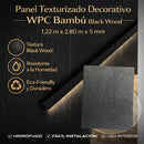 Panel decorativo WPC bambú color negro