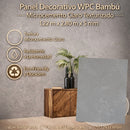 Panel decorativo WPC bambú color microcemento claro