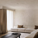 Detalle del panel WPC bambú color beige Lime Wash