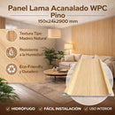 Panel lama WPC acanalado color pino
