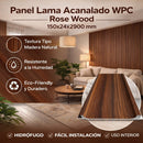 Panel lama WPC acanalado color Rose Wood