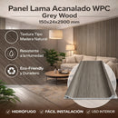 Panel lama WPC acanalado color Grey Wood