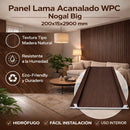 Panel lama WPC acanalado color nogal