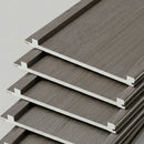Detalle del panel lama WPC color gris