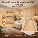 Panel lama WPC acanalado color pino