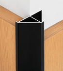 Perfil Remate Esquina Recto 45° Laminas De 5Mm Bambú WPC PVC 3M Long Negro