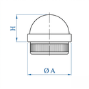 Tapa Semiesferica Con Diseno Circular Para Tubo De 42.4Mm.