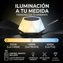 Abanico socket Carbone con temperaturas de luz cálida, neutra y fría