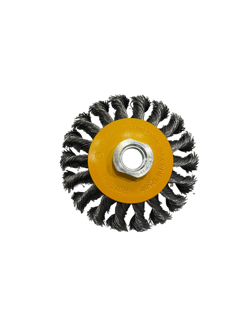 Cepillo trenzado circular para esmeriladora 4"