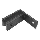 Clip Para Vidrio, 90 Grados, Pared - Vidrio, AISI304, BLACK