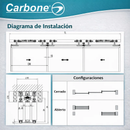 Diagrama de instalación para sistema de puerta telescópica corredera de 3 hojas