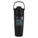 Botella termo 30 oz color negro acero inoxidable con tapa hermética y asa