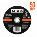 Discos de Corte para Metal YATO, 100 × 2,5 × 16 mm, 50 Piezas