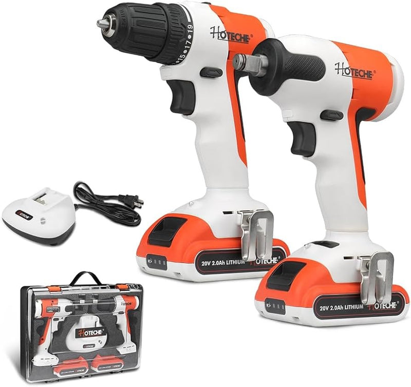 Taladro inalámbrico y Llave de impacto 20V sin escobillas Brushless