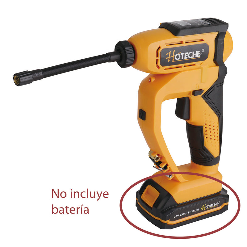 Compresor inalámbrico para neumáticos tipo Pistola 20V