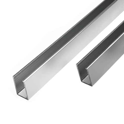 Uchanel Alum. P/Vidrio 8 Mm 3 Mts Largo BRILLANTE