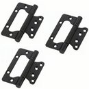 Pack de 3 bisagras mariposa negras SCH10 acero inoxidable 304