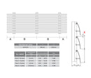 Plano técnico U128.2 - lama Louver curva - 100 x 35.9 x 1 mm