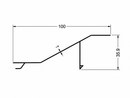 Plano técnico U128 - lama modelo recto tipo Z - 100 x 35.9 x 1 mm