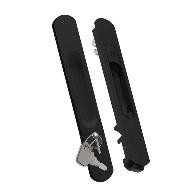 Cierre perimetral embutido llave-manual Serie 70 Negro