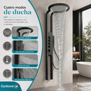 Sistema de ducha circular CARBONE UN-A231 con panel hidromasaje y ducha de mano, vista adicional