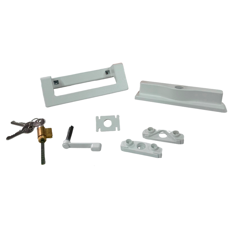 Cerradura-Tirador para puertas correderas de aluminio