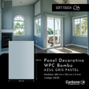 Panel Decorativo WPC Bambú Soft touch 1.22 m x 2.80 m x 5 mm Azul Gris Pastel