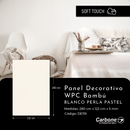 Panel Decorativo WPC Bambú Soft touch 1.22 m x 2.80 m x 5 mm Blanco Perla Pastel