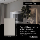 Panel Decorativo WPC Bambú Soft touch 1.22 m x 2.80 m x 5 mm Gris 