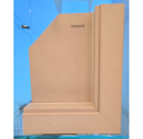 Esquina muestra de exhibición puerta WPC beige Carbone vista frontal