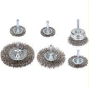 6 Cepillos De Copa Inox Para Taladro (37*2; 50; 50; 62; 75)