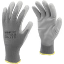 Guantes de Trabajo Poliester/PU Grises S.9